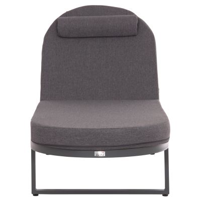 PROFESSIONAL SUNLOUNGER MALLOW HM10715.03 DARK GREY ALUMINUM & CUSHION 198x71x40,5-103Hcm.