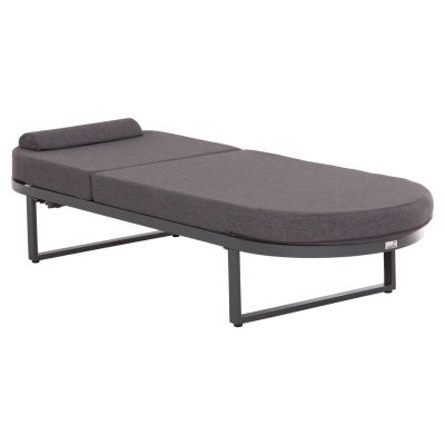 PROFESSIONAL SUNLOUNGER MALLOW HM10715.03 DARK GREY ALUMINUM & CUSHION 198x71x40,5-103Hcm.