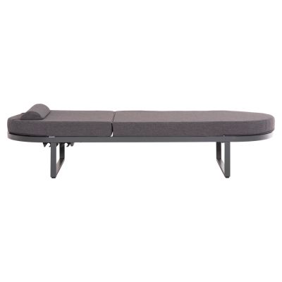 PROFESSIONAL SUNLOUNGER MALLOW HM10715.03 DARK GREY ALUMINUM & CUSHION 198x71x40,5-103Hcm.