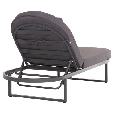 PROFESSIONAL SUNLOUNGER MALLOW HM10715.03 DARK GREY ALUMINUM & CUSHION 198x71x40,5-103Hcm.