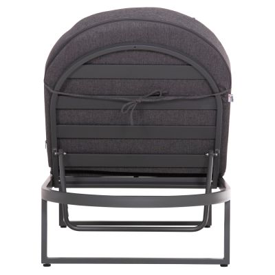 PROFESSIONAL SUNLOUNGER MALLOW HM10715.03 DARK GREY ALUMINUM & CUSHION 198x71x40,5-103Hcm.
