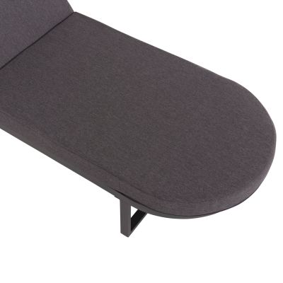 PROFESSIONAL SUNLOUNGER MALLOW HM10715.03 DARK GREY ALUMINUM & CUSHION 198x71x40,5-103Hcm.