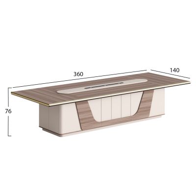 CONFERENCE TABLE SUPERON HM2145 MELAMINE IN NATURAL-BEIGE 360x140x76Hcm.