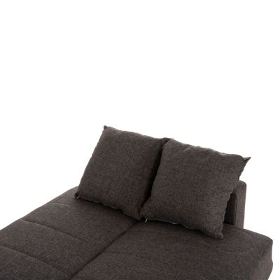 SOFA-BED 3-SEATER DIMOS HM3074.13 DARK GREY FABRIC 220x77x83Hcm.