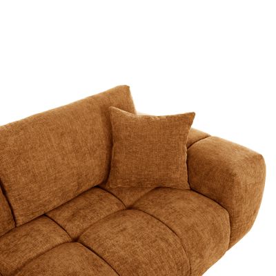 ЪГЛОВ ДИВАН (ЛЯВ) COVEN HM3266.02L ПЯСЪЧНО БЕЖОВ ДАМАС 298x102-208x85Hсм.