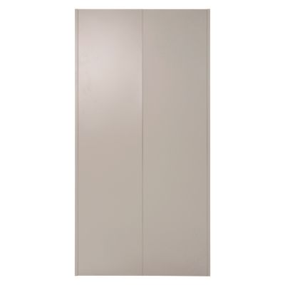 WARDROBE METALLIC HM5959.01 2-LEAF WITH 5 STORAGE SPACES LIGHT GREY 90Χ40Χ180Hcm.