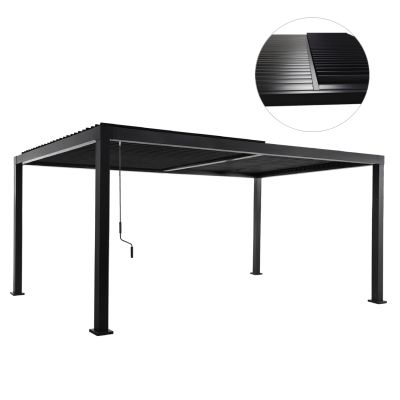 BIOCLIMATIC ALUMINUM PERGOLA PREMIUM FRANIO HM6610.01 BLACK 300x400x240Hcm.