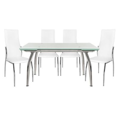 Set dining table 5 pieces Table Loca 170x80- Kim White HM10011.01