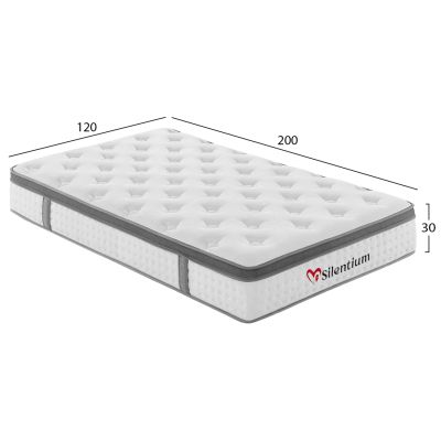 MATTRESS SEMI-DOUBLE SILENTIUM HM749.02 POCKET SPRINGS--WHITE 120x200x30Hcm