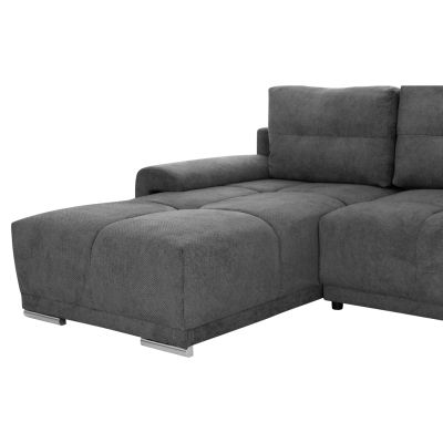 LEFT CORNER SOFABED COMFYRA HM3336.01L GREY FABRIC 270x181x75Hcm.