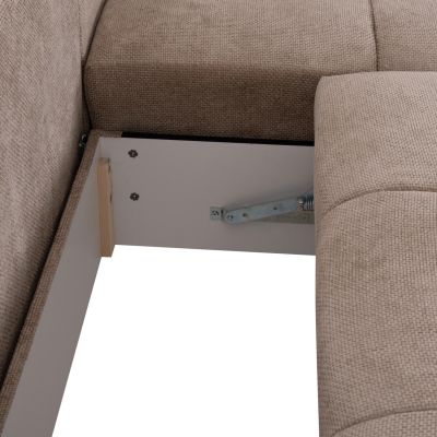 RIGHT CORNER SOFABED COMFYRA HM3336.03R BEIGE FABRIC 270x181x75Hcm.
