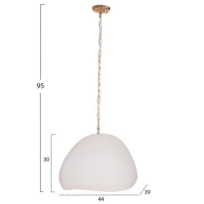 CEILING PENDANT LAMP JAYLEN HM4703.02S FIBER CEMENT IN WHITE Hcm.