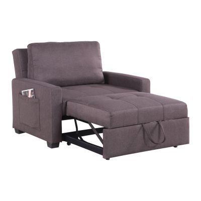 ARMCHAIR-BED KANNA HM3083.01 BROWN FABRIC 112x96x85Hcm