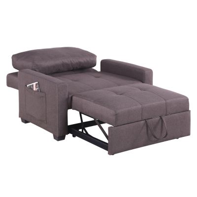 ARMCHAIR-BED KANNA HM3083.01 BROWN FABRIC 112x96x85Hcm