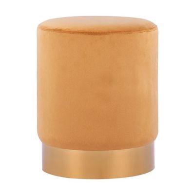 Stool Levy HM8408.09 gold velvet Diameter Φ35x42cm