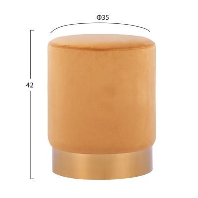 Stool Levy HM8408.09 gold velvet Diameter Φ35x42cm