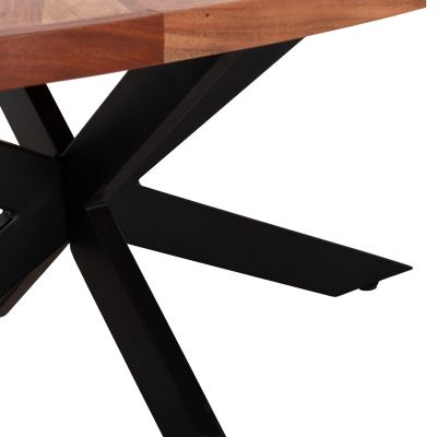 COFFEE TABLE OVAL MONTANA SUPERIOR HM9906 ACACIA WOOD-METAL 120x61x45Hcm.