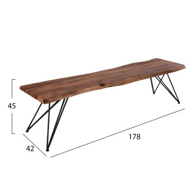 Bench Rio HM8182 Solid wood acacias 178Χ42Χ45
