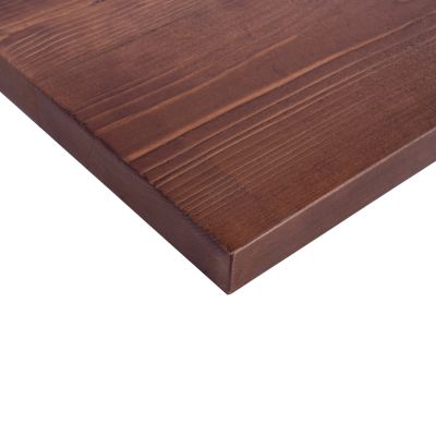 Table Surface from solid fir wood in walnut 60x60x4 cm