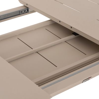 OUTDOOR 6-SEAT DINING SET ELARA HM10726.05 BEIGE ALUMINUM-EXTENDABLE DINING TABLE