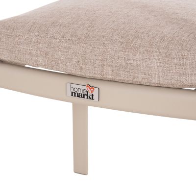 OUTDOOR 6-SEAT DINING SET ELARA HM10726.05 BEIGE ALUMINUM-EXTENDABLE DINING TABLE