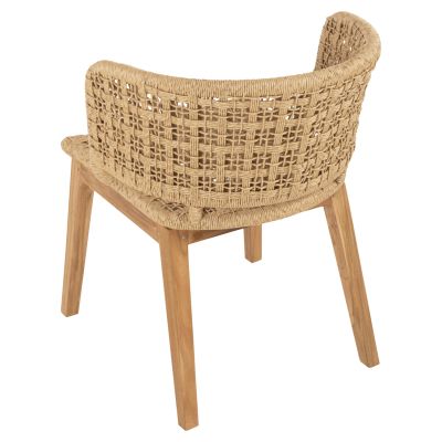 ARMCHAIR INDOORS FARLEY HM9827 TEAK WOOD-SYNTHETIC ROPE-NATURAL COLOR 58x59x72Hcm.