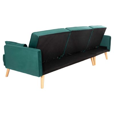 CORNER SOFA-BED REVERSIBLE PANTHEA HM3127.13 CYPRESS GREEN VELVET 260x155x86Hcm.