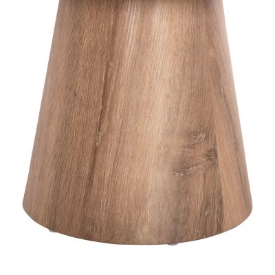 COFFEE TABLE KARAN HM18028 MDF IN NATURAL WOOD COLOR Φ80x45,5Hcm.