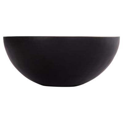 DECOR ROUND COFFEE TABLE BOWL HM8717.21 BLACK WITH ACACIA WOOD TOP Φ90X37.5Hcm.