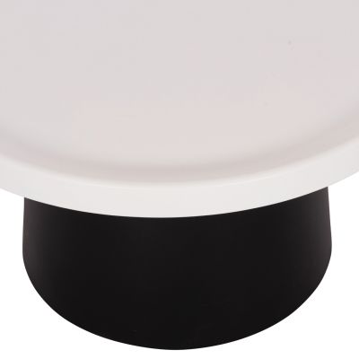 COFFEE TABLES RINKON HM18262 ALL METAL IN WHITE & BLACK Φ50cm & Φ69cm