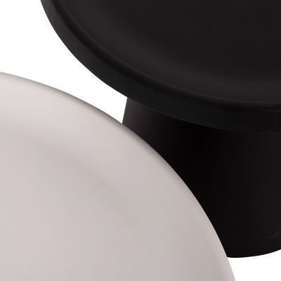 COFFEE TABLES RINKON HM18262 ALL METAL IN WHITE & BLACK Φ50cm & Φ69cm