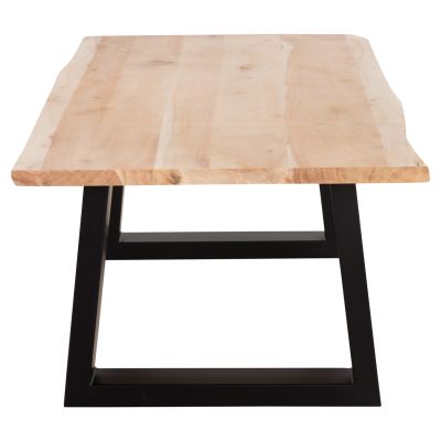 COFFEE TABLE SOFIA SLIM HM8502.21 ACACIA WOOD IN LIGHT NATURAL COLOR 115x65x41Hcm.