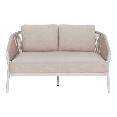 DAYBED SERIES XANTION HM6474.02 WHITE ALUMINUM-ROPE-OLEFIN FABRIC 157x147x88Hcm.