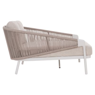 DAYBED SERIES XANTION HM6474.02 WHITE ALUMINUM-ROPE-OLEFIN FABRIC 157x147x88Hcm.