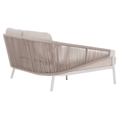 DAYBED SERIES XANTION HM6474.02 WHITE ALUMINUM-ROPE-OLEFIN FABRIC 157x147x88Hcm.