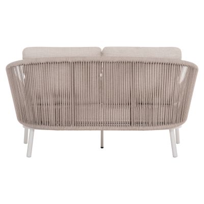 DAYBED SERIES XANTION HM6474.02 WHITE ALUMINUM-ROPE-OLEFIN FABRIC 157x147x88Hcm.