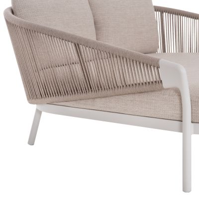 DAYBED SERIES XANTION HM6474.02 WHITE ALUMINUM-ROPE-OLEFIN FABRIC 157x147x88Hcm.