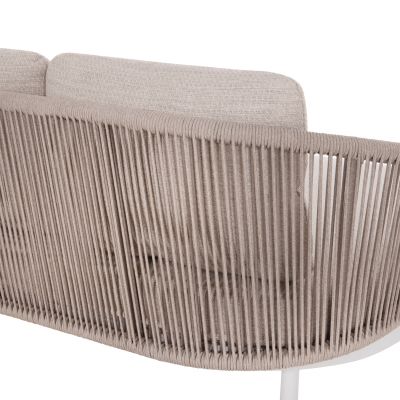 DAYBED SERIES XANTION HM6474.02 WHITE ALUMINUM-ROPE-OLEFIN FABRIC 157x147x88Hcm.
