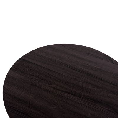 COFFEE TABLE SEWELL HM18033 MDF IN ZEBRANO-METAL LEGS-RATTAN IN NATURAL Φ80x46Hcm.