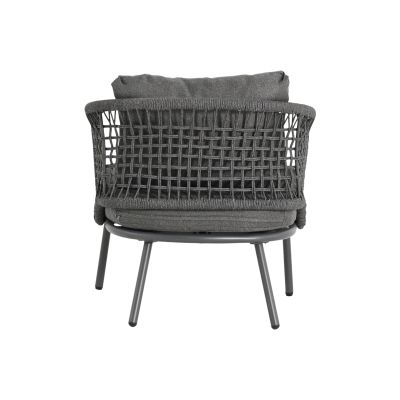 OUTDOOR LOUNGE SET 5-SEAT ELOWEN HM6508.01 ALUMINUM-ROPE-CUSHIONS---GREY