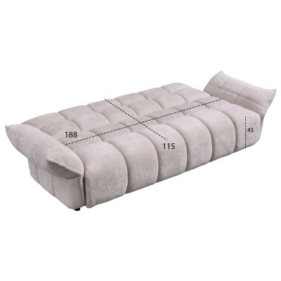 SOFABED MELU HM3314.02 BEIGE FABRIC--POCKET SPRINGS SEAT 240-250x90x85Hcm.