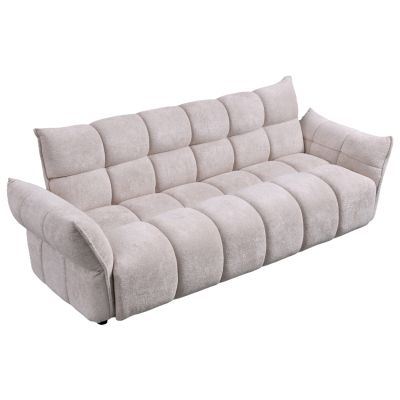 SOFABED MELU HM3314.02 BEIGE FABRIC--POCKET SPRINGS SEAT 240-250x90x85Hcm.