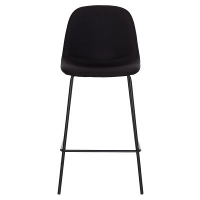 BAR STOOL VINCENT HM9298.24 MEDIUM HEIGHT-BLACK FABRIC-METAL LEGS 43x50x92.5Hcm.