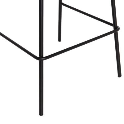 BAR STOOL VINCENT HM9298.24 MEDIUM HEIGHT-BLACK FABRIC-METAL LEGS 43x50x92.5Hcm.