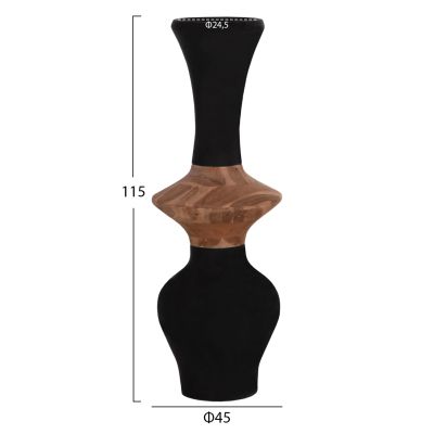 SET 3PCS DECORATIVE FLOOR VASES NEBULA HM21139.03 FIBER CEMENT--ΤΕΑΚ WOOD