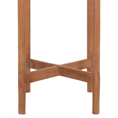 INDOOR POT RENTIL HM4684.08S FIBER CEMENT IN TERRACOTTA COLOR--TEAK BASE Φ27x56Hcm