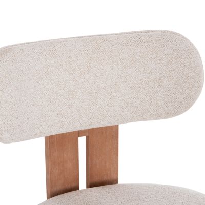 DINING CHAIR KARVO HM18252.01 FABRIC IN BEIGE--BEECH WOOD 57x50x79Hcm.