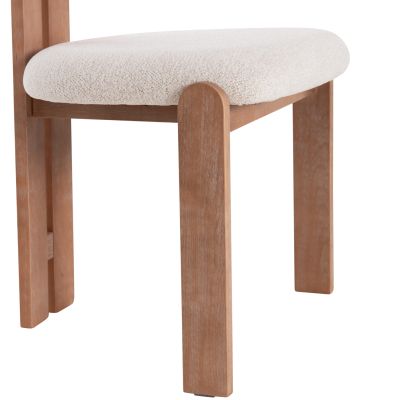 DINING CHAIR KARVO HM18252.01 FABRIC IN BEIGE--BEECH WOOD 57x50x79Hcm.