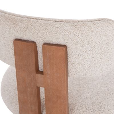 DINING CHAIR KARVO HM18252.01 FABRIC IN BEIGE--BEECH WOOD 57x50x79Hcm.