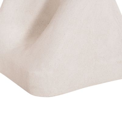 SQUARE STOOL SANTORINI HM18337 POLYRESIN--OFF WHITE 30x30x45Hcm.